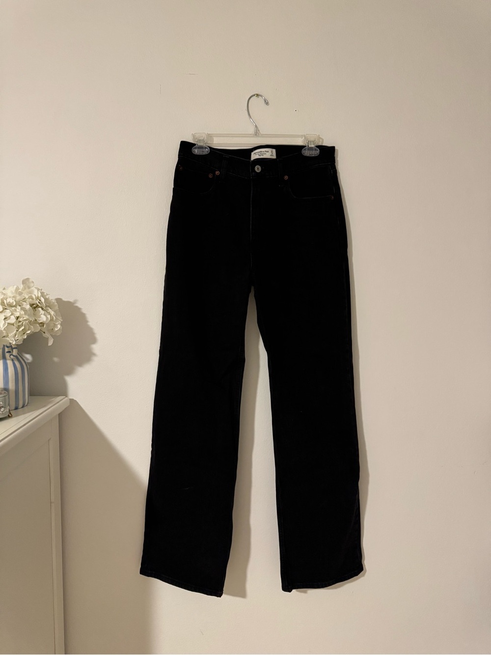Abercrombie & Fitch Black Straight Leg Jeans
